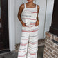 Coastal Stripe Knit Pant Set
