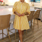 Lover's Lane Striped Dress - Yellow