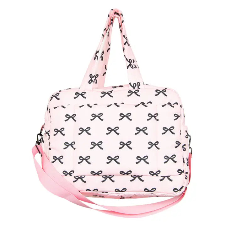 Black & Pink Mini Bows Duffel Bag