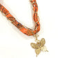 Hart Designs | Orange Butterfly Scarf Necklace with Chain