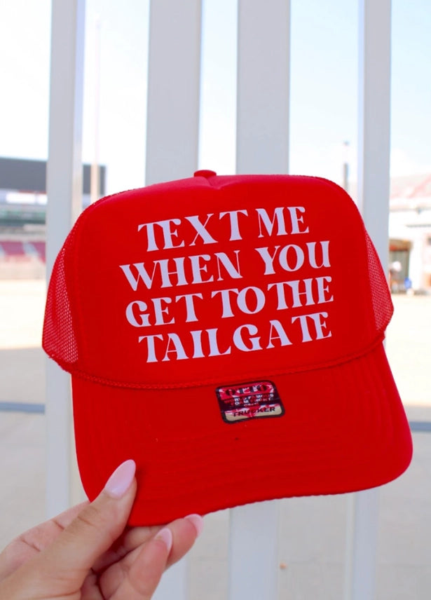 Text Me Tailgate Trucker Hat