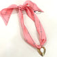 Hart Designs | Pink Gold & White Heart Scarf Necklace
