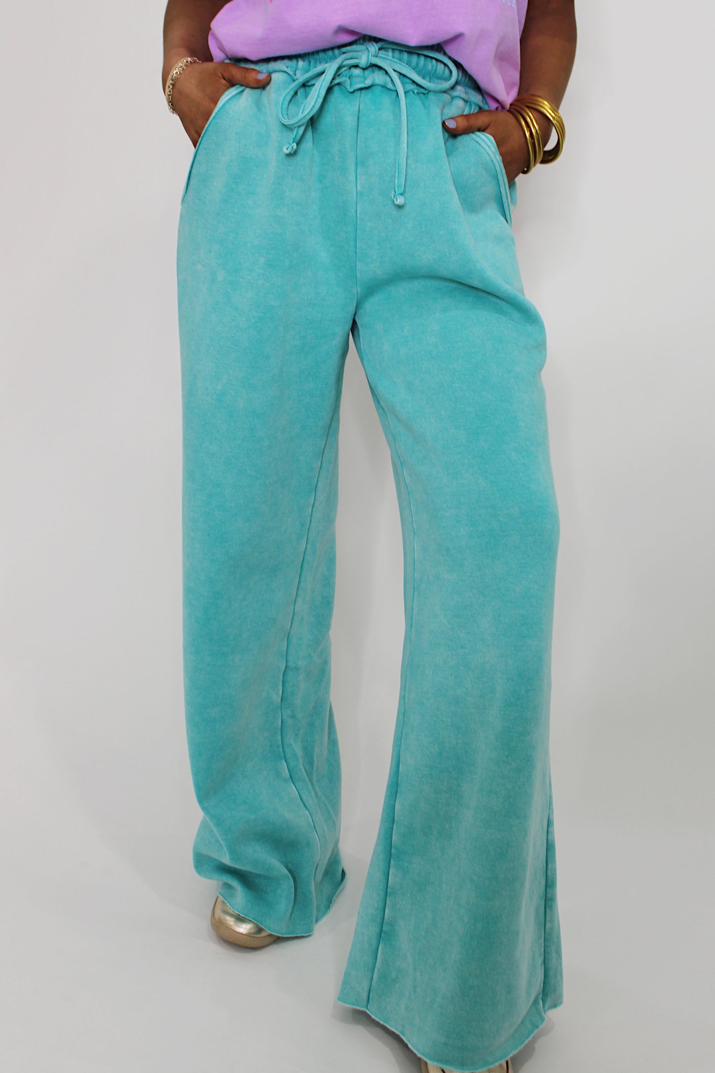 Acid Washed Fleece Sweatpants