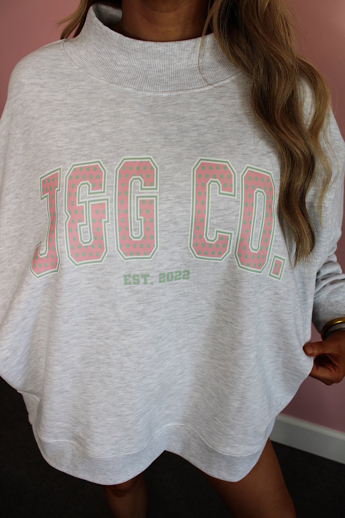 PREORDER J&G Polka Dot Mock Neck