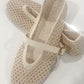 The Anna Woven Flats - Ivory