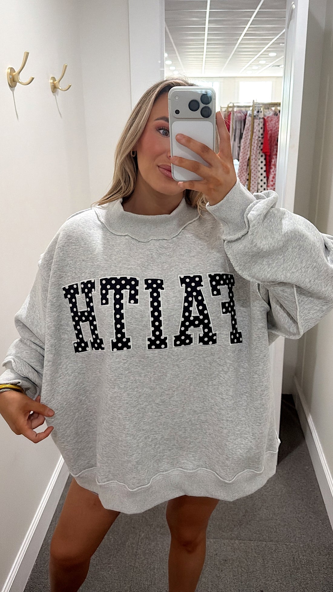 Faith Polka Dot Mockneck