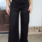 Black Ruffle Bottom Pants