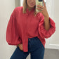 Social Sweetness Blouse in Wine