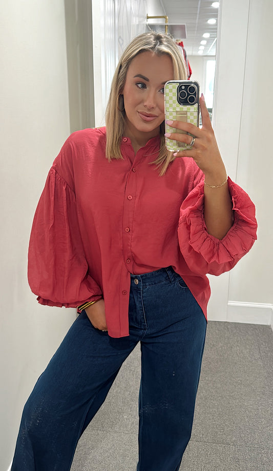 Social Sweetness Blouse in Wine