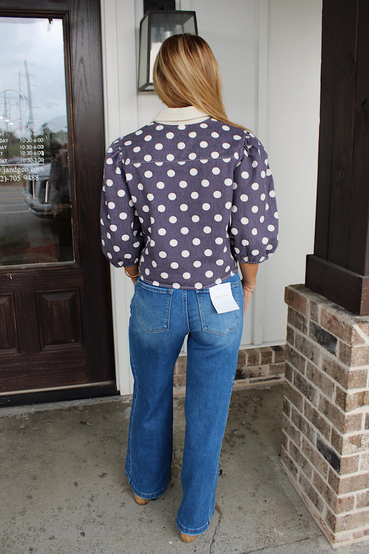 Plum Jam Polka Dot Button Down