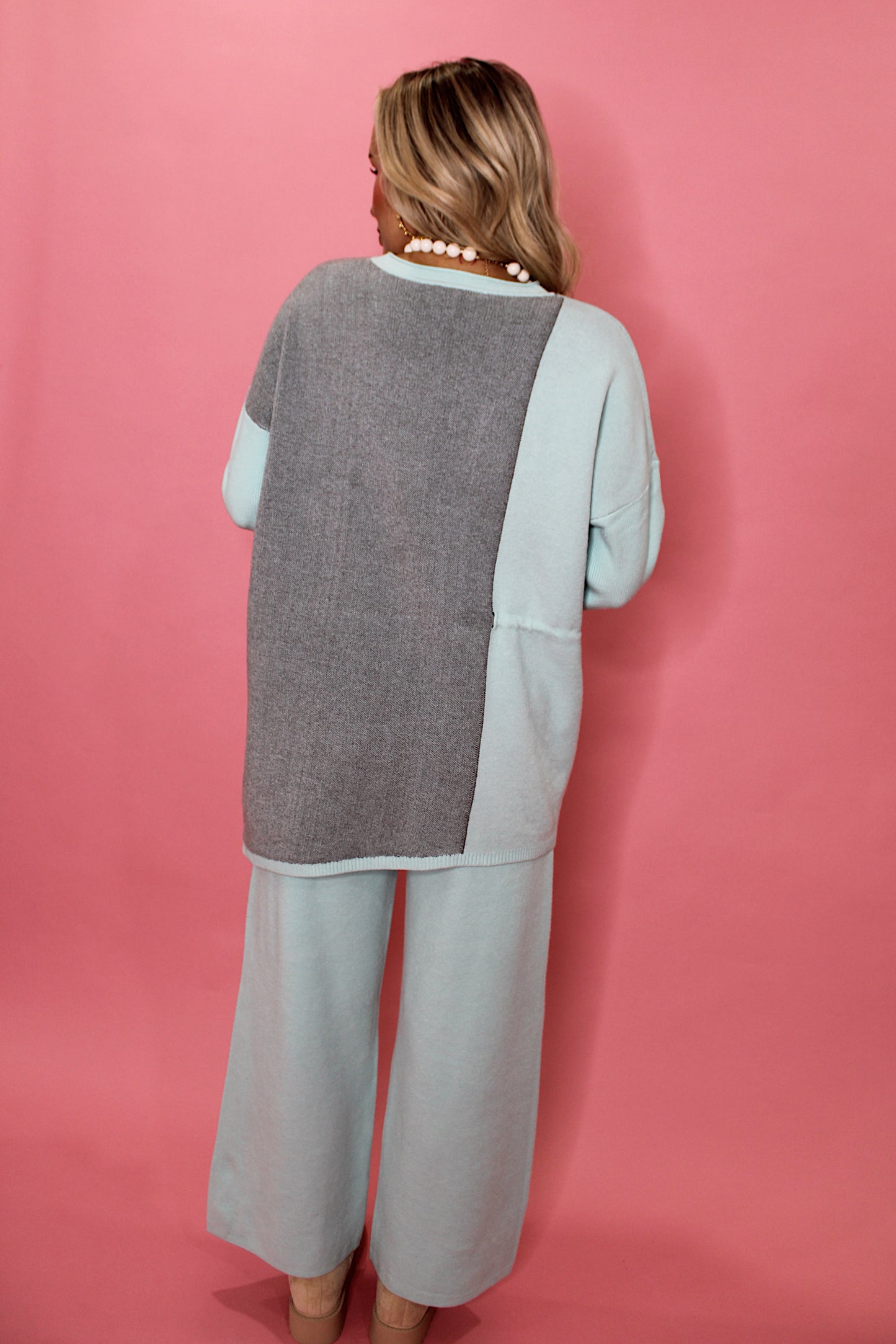 Latte's & Lounge Pant Set - Aqua