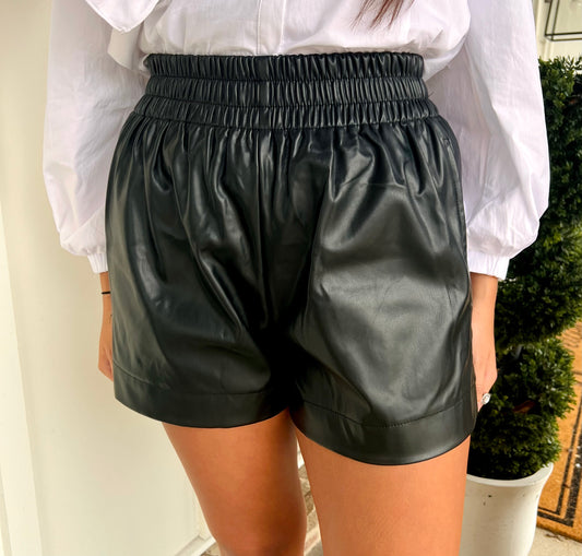 Iconic Crush Faux Leather Shorts