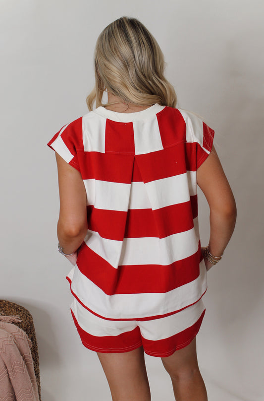 Red & White Stripe Set