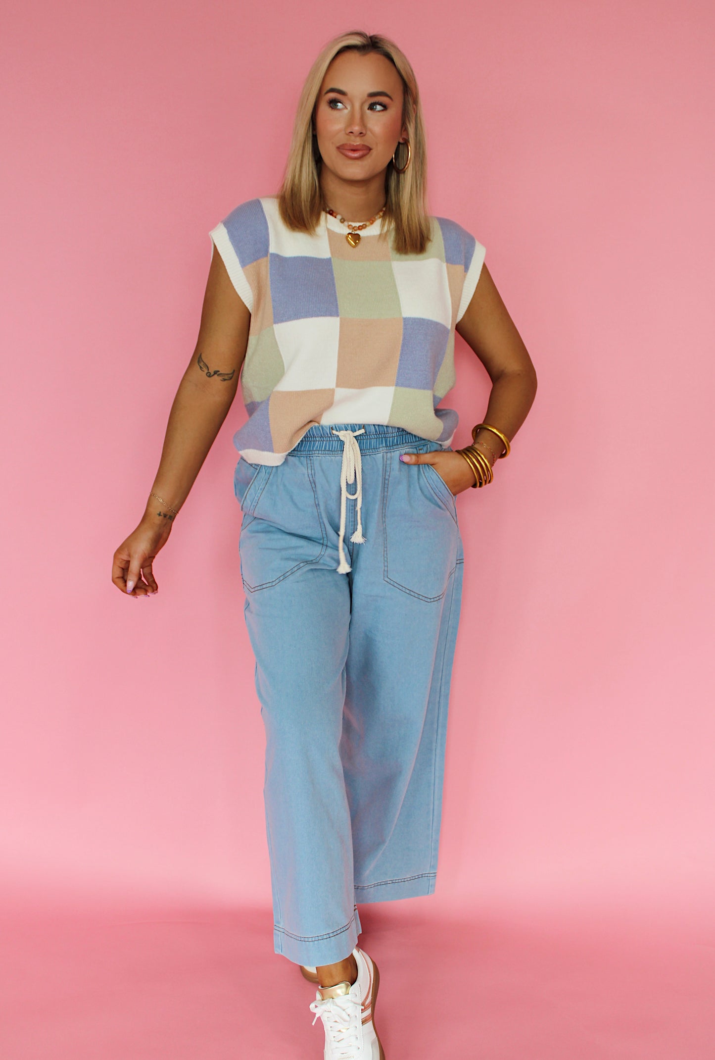 The Hallie Checkered Top
