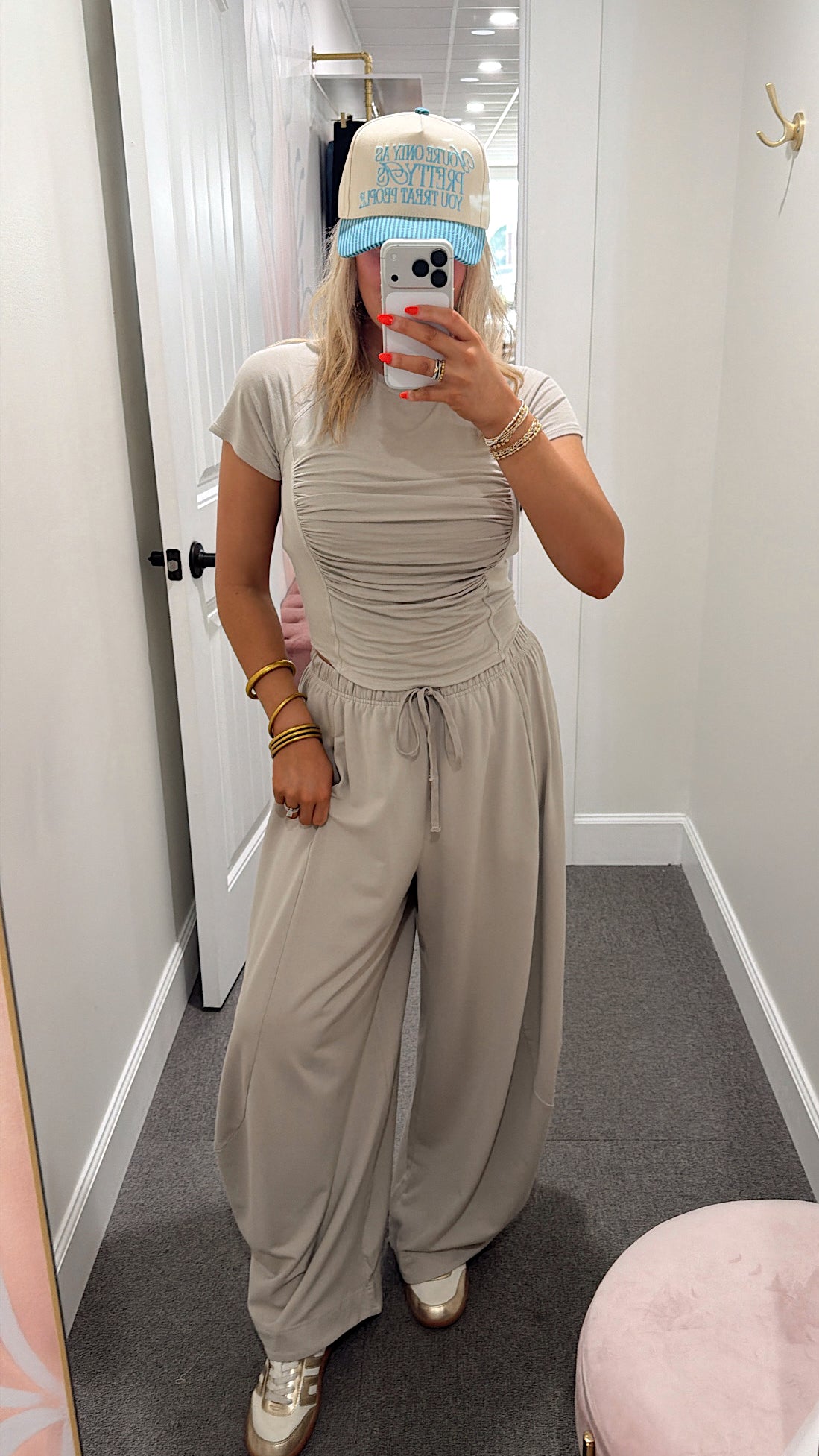 The Off Duty Pant Set - Gray