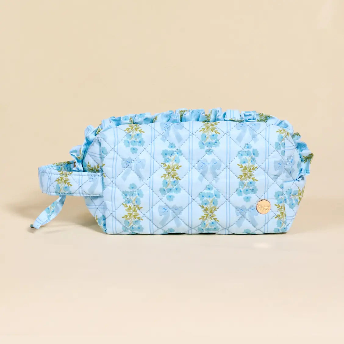 Essentials Quilted Cosmetic Pouch - Oh So Fancy Blue
