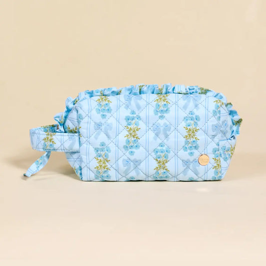Essentials Quilted Cosmetic Pouch - Oh So Fancy Blue