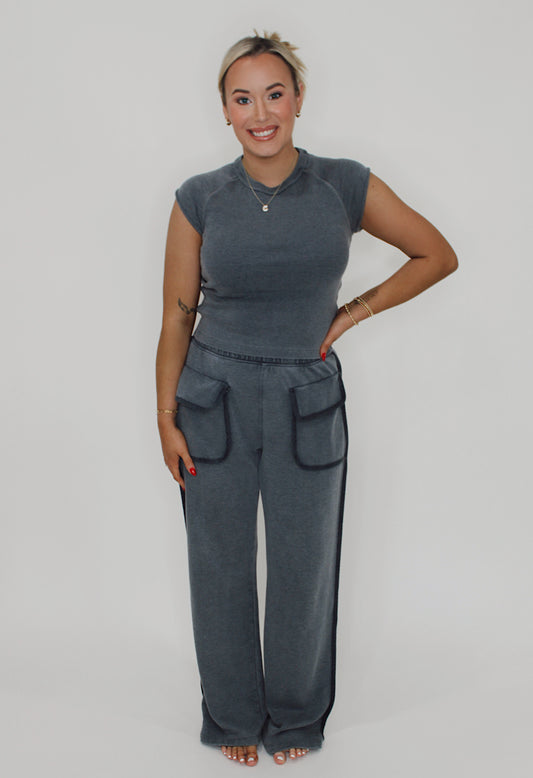 Front Pocket Pants Set