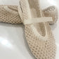 The Anna Woven Flats - Ivory
