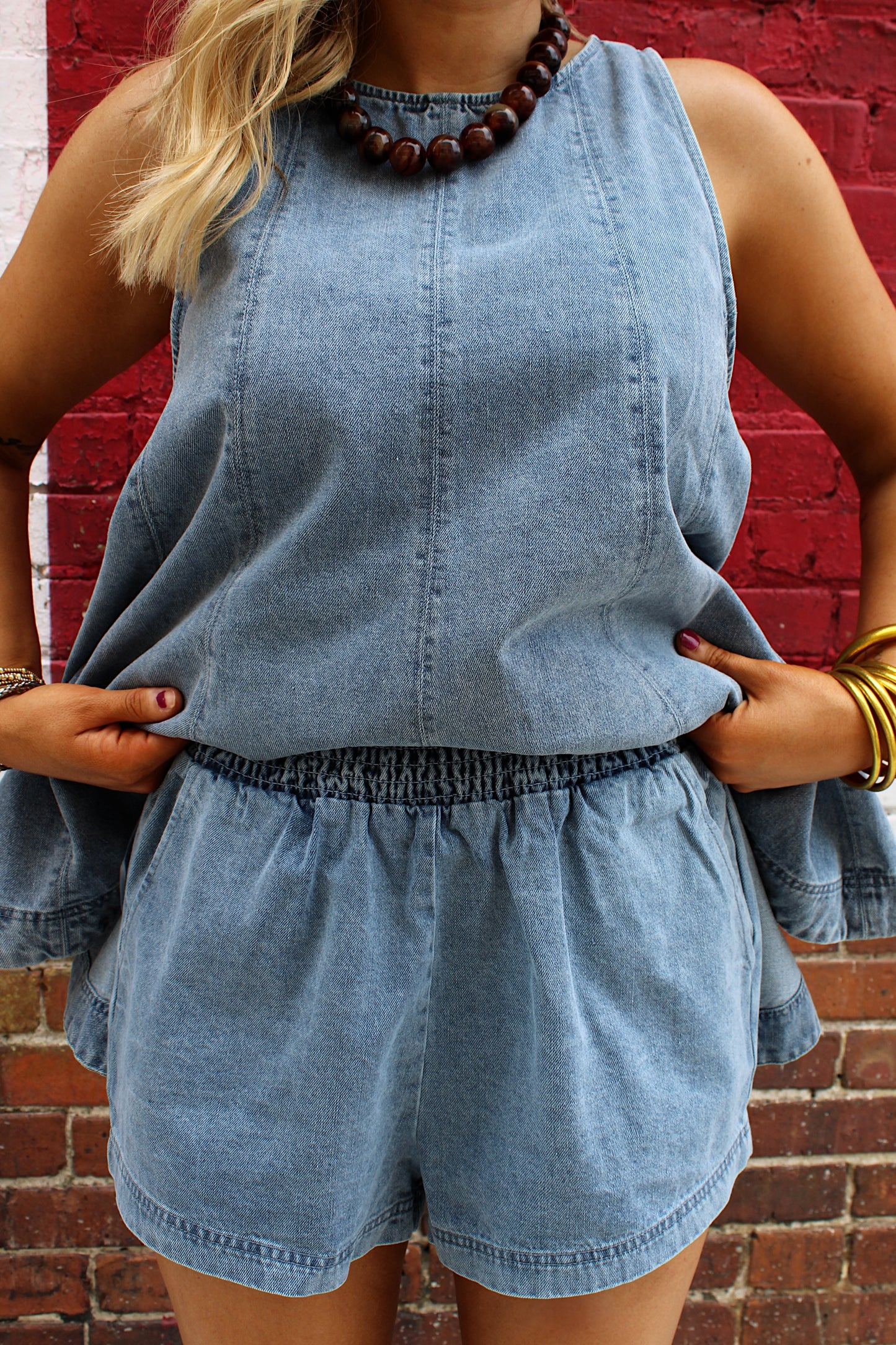 The Denim Babydoll Set