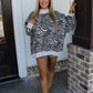 Zebra Mock-Neck Sweatshirt