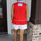 The Shoreline Stripe Top - Red