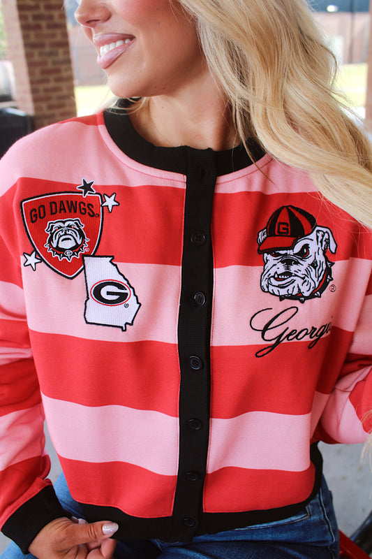 STEWART SIMMIONS - The Playbook Patch Cardigan
