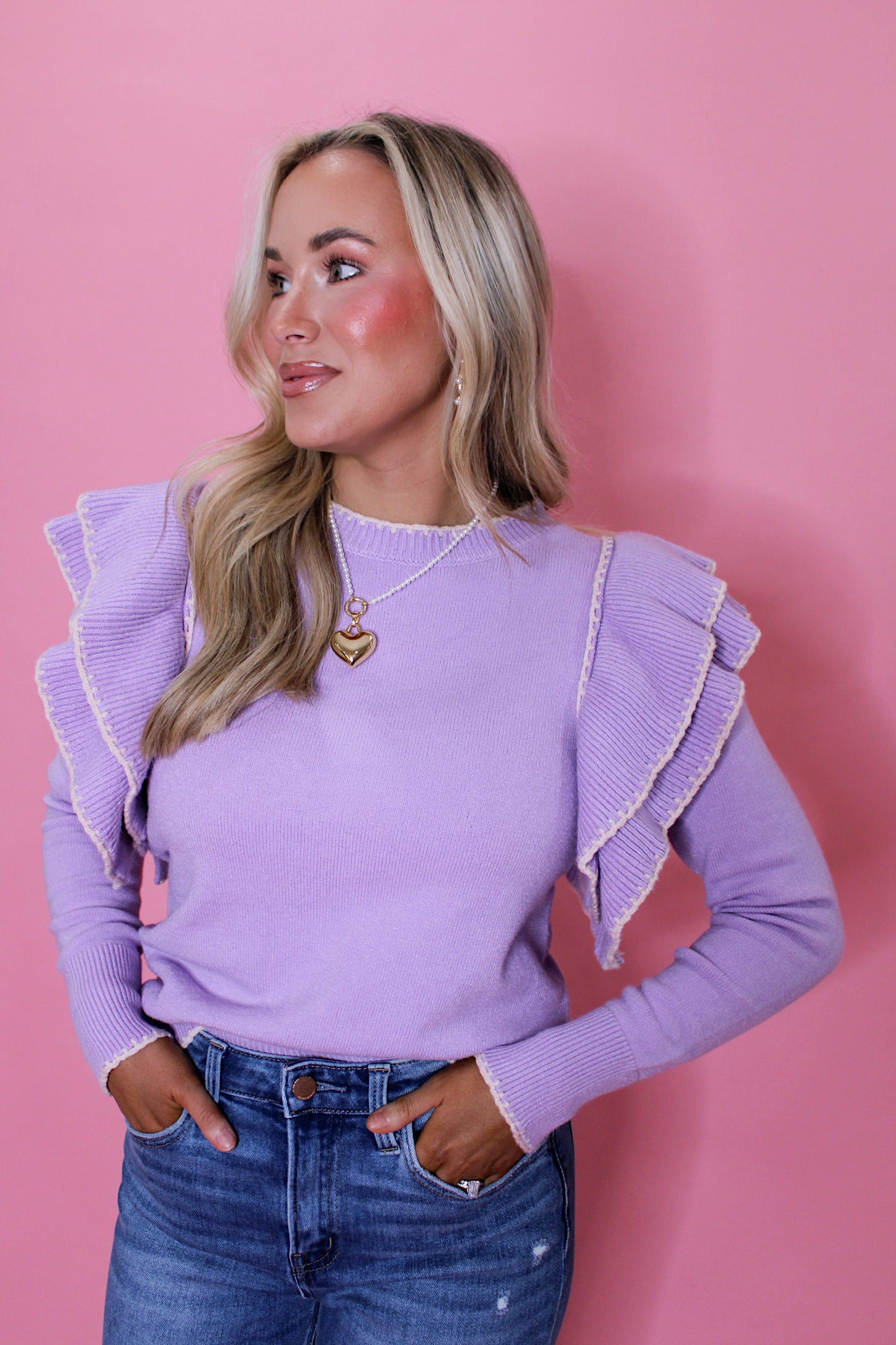 Sunday Embrace Ruffle Sweater