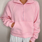 Fan Fav Half Zip Pullover in Pink