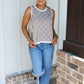 Dotted Delight Sleeveless Tank - Beige