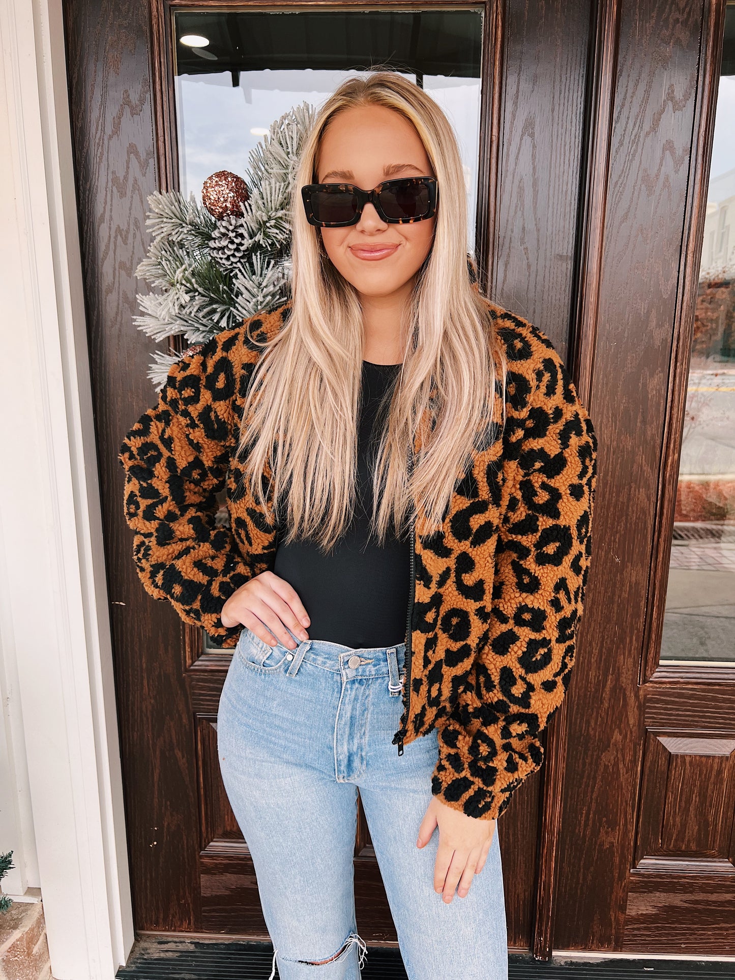 Lazy in Leopard Print Jacket