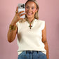 Simply Sophisticated Sweater Top - Cream