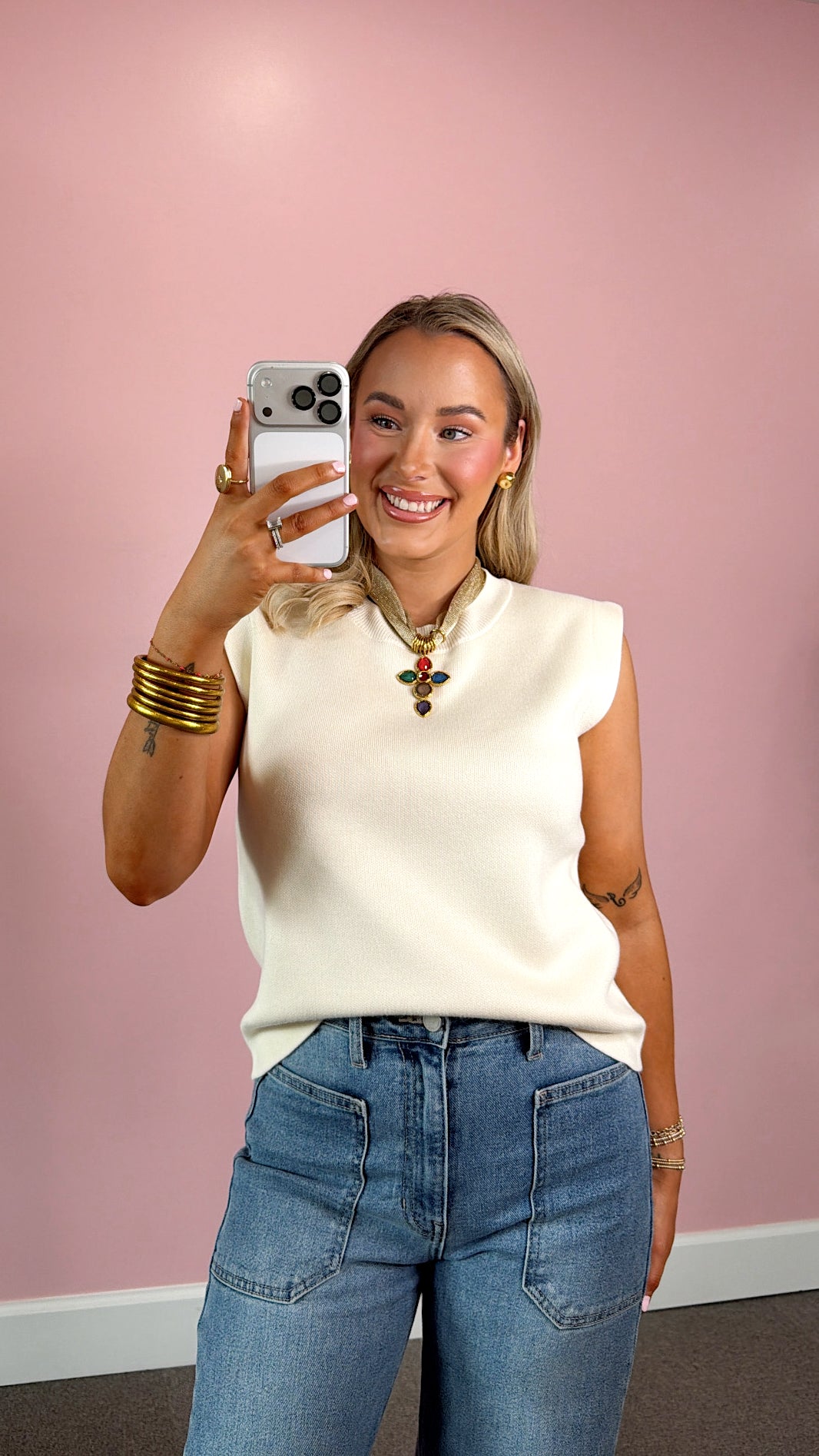 Simply Sophisticated Sweater Top - Cream