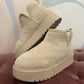 Platform Bootie - Natural
