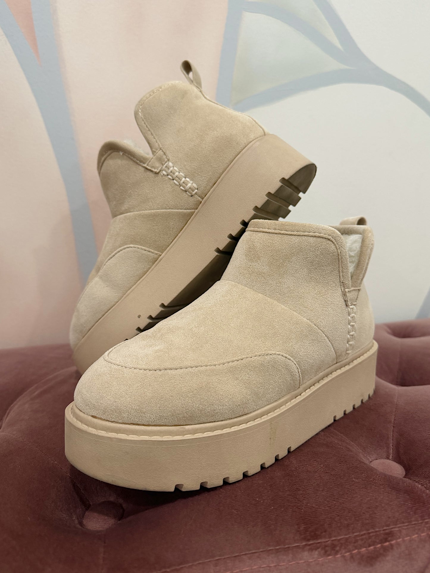 Platform Bootie - Natural