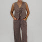 Stripe Pant Set - Brown