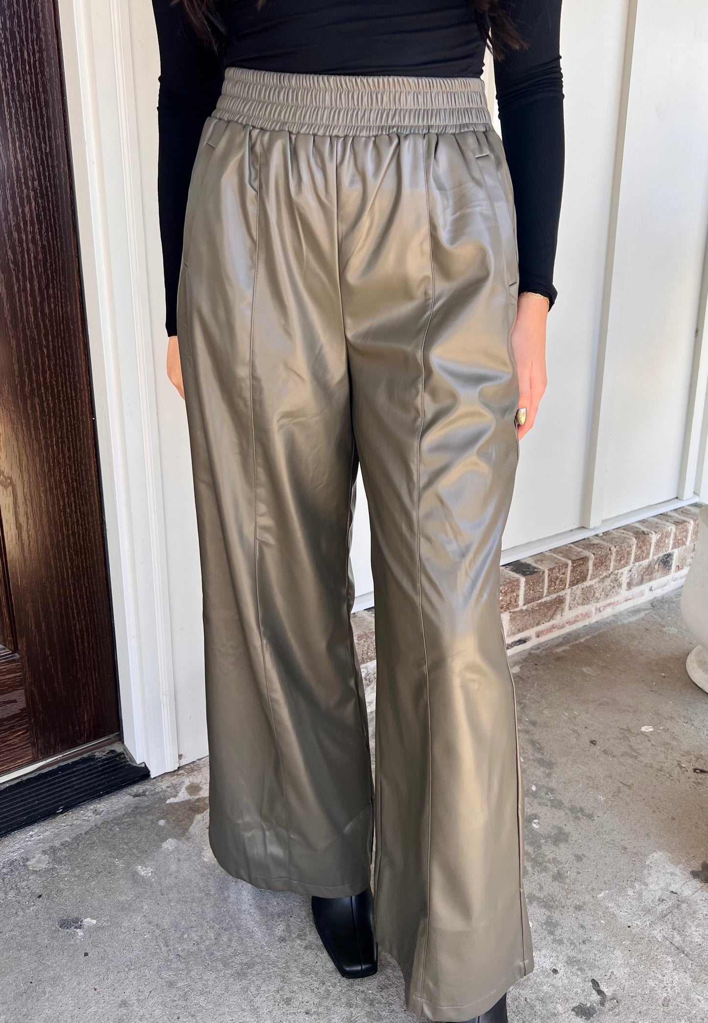 Grand Movement Faux Leather Pants