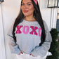 XOXO Graphic Crop Sweatshirt