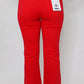 High Rise Ankle Flare in Red