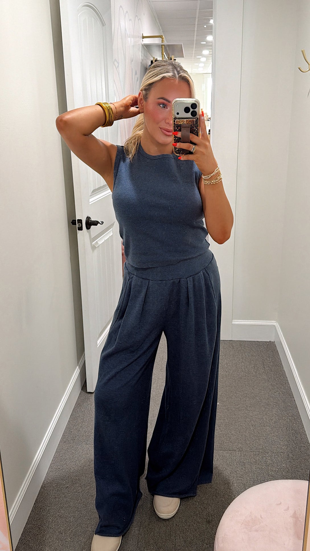 Lazy Lounge Pant Set - Navy