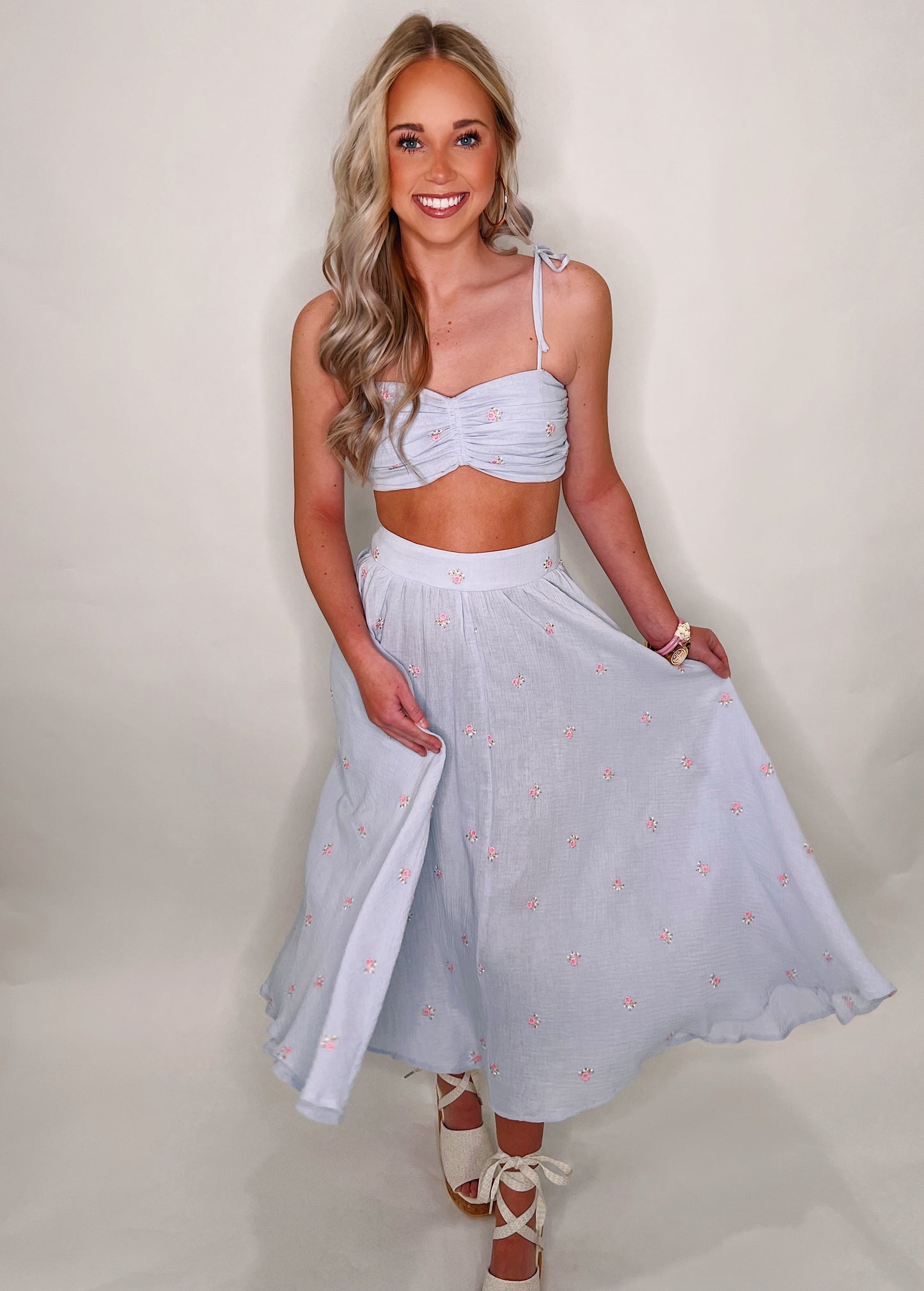 Growing & Glowing Midi Skirt Set