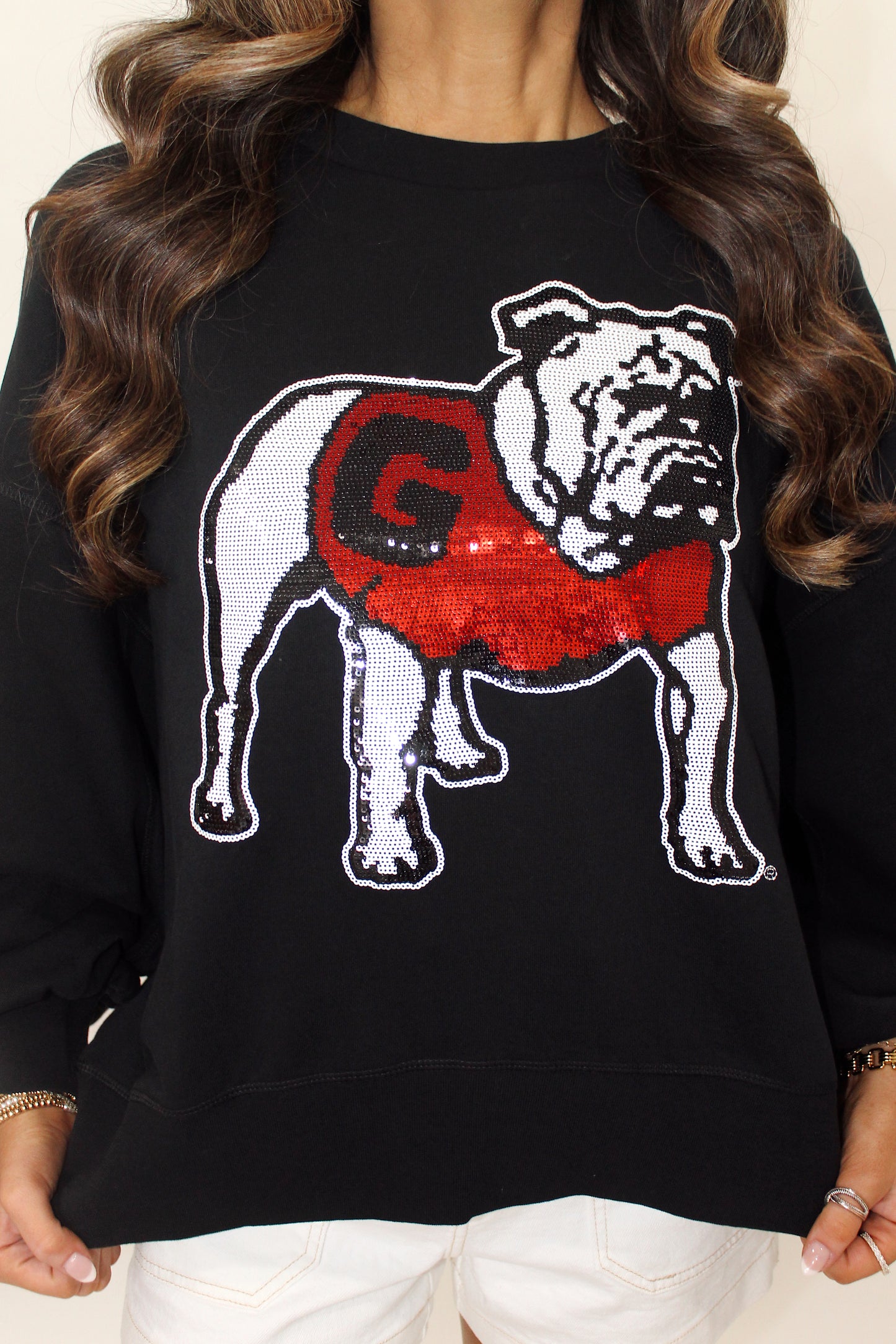 Stewart Simmons - Bulldog Sequin Balloon Pullover