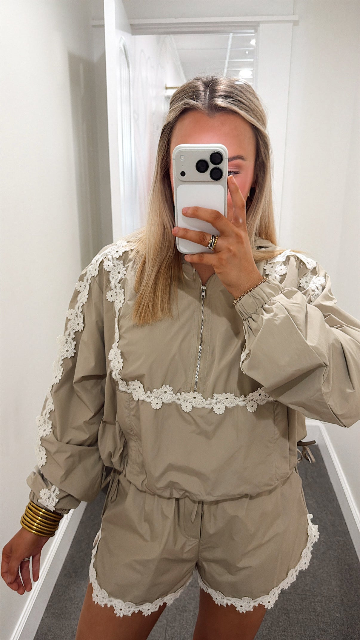 Daisy Lace Windbreaker Set