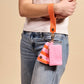 Dynamic Duo Pouch Wristlet–Sicily Stripes Pink