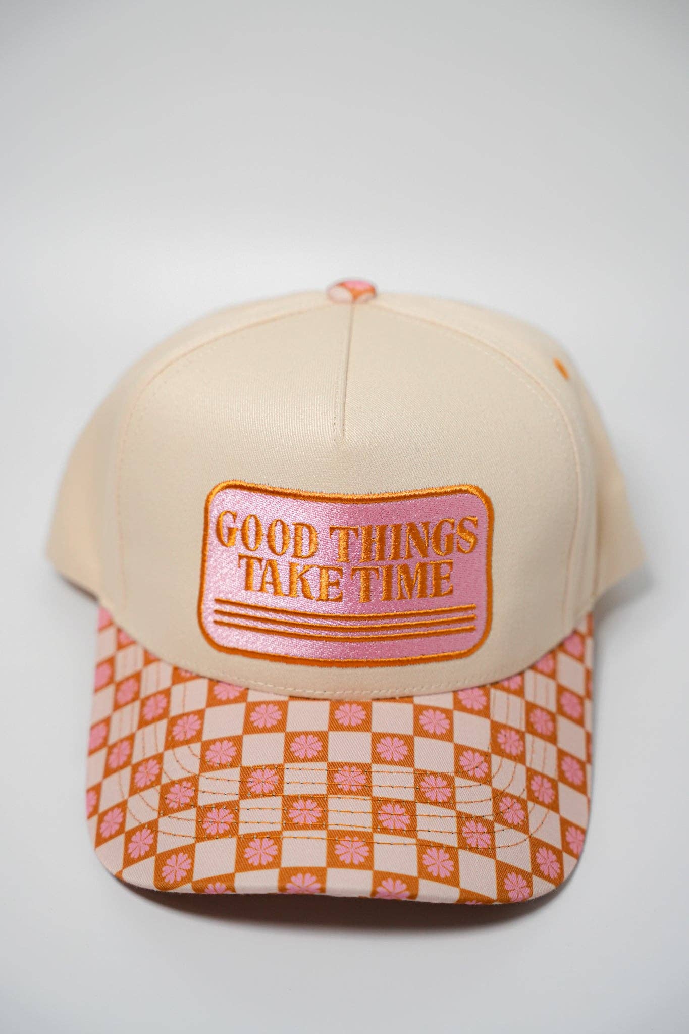 GOOD THINGS TAKE TIME TRUCKER HAT