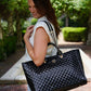 CAROLINE HILL | Black Patent Melissa Tote Bag