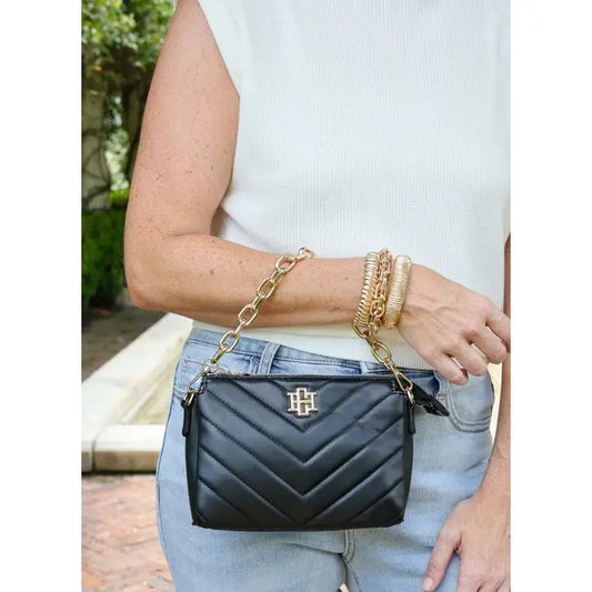 CAROLINE HILL | Black Quilted Jace Crossbody