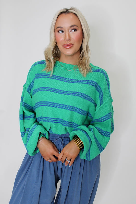 Smiles in Stripes Sweater