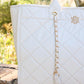 CAROLINE HILL | Cream Quilted Melissa Tote Bag