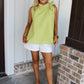Ruffle Neck Tie Bow Top